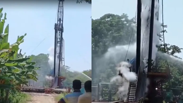 Gas Gushes From Assam ONGC Well , Ops To Control Flow Continue