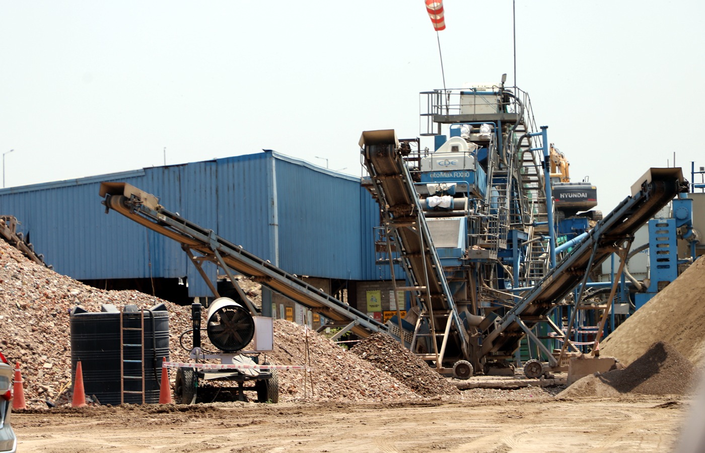 Construction & Demolition (C&D) Waste Processing Facility set up by MCD at Shashtri Park, Delhi