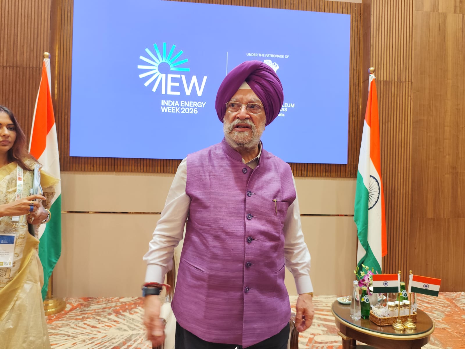 केंद्रीय पेट्रोलियम मंत्री हरदीप सिंह पुरी इंडिया एनर्जी वीक 2026 में