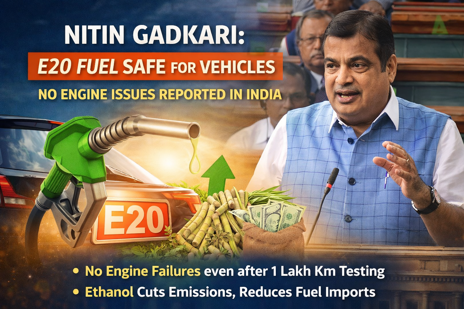 Nitin Gadkari ethanol blending