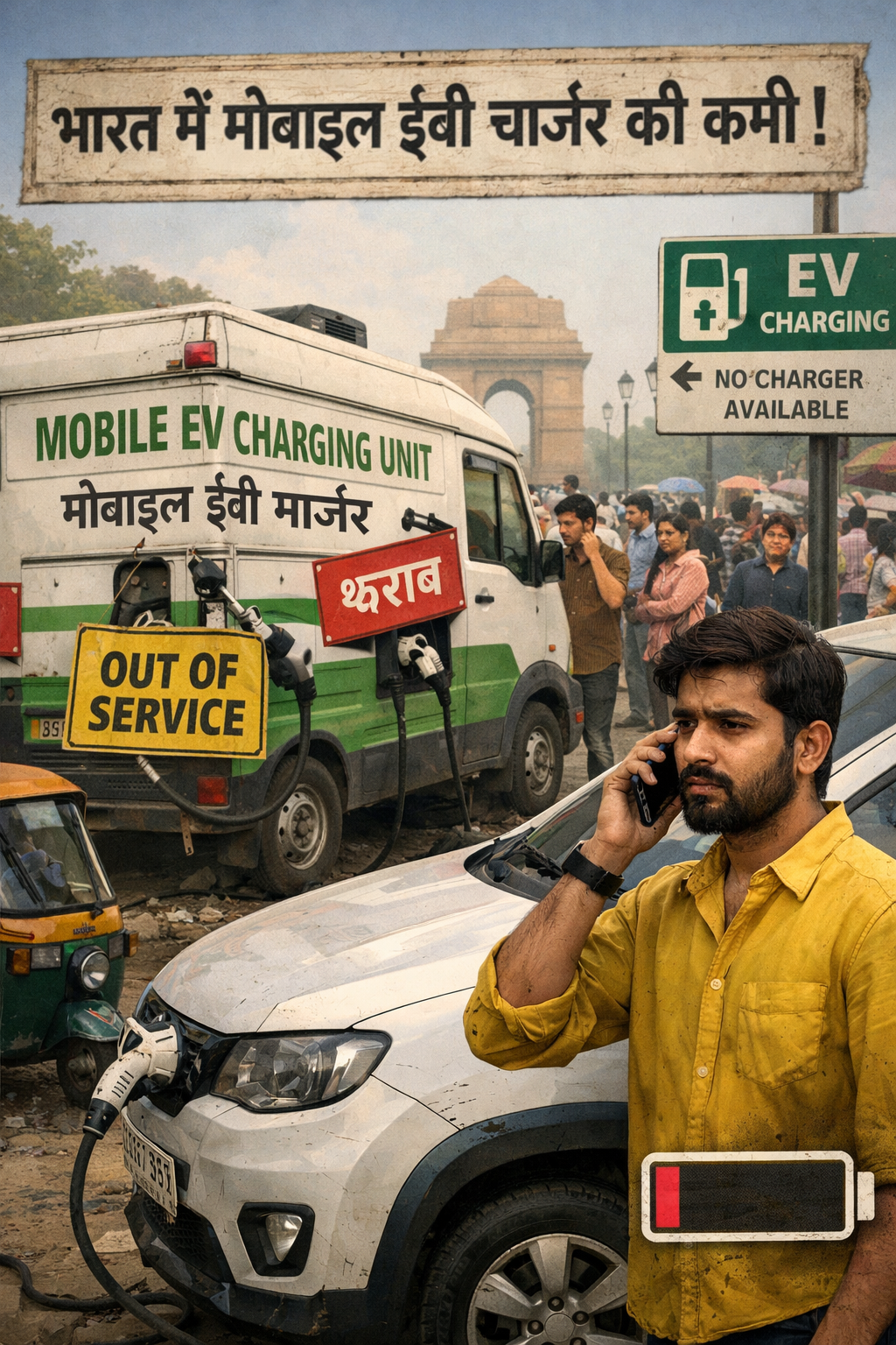 Mobile EV charger shortage India