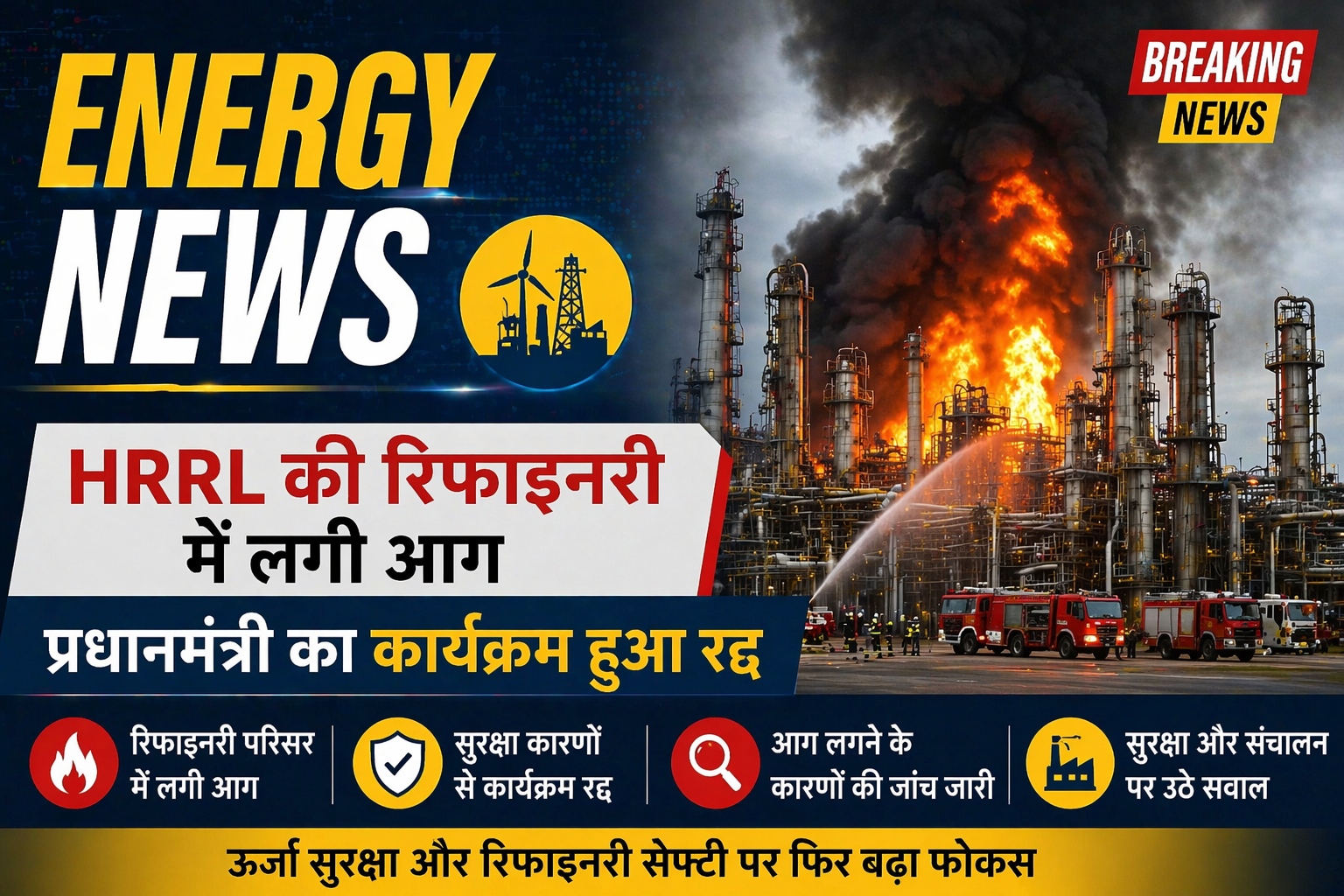 PM visit cancelled refinery fire