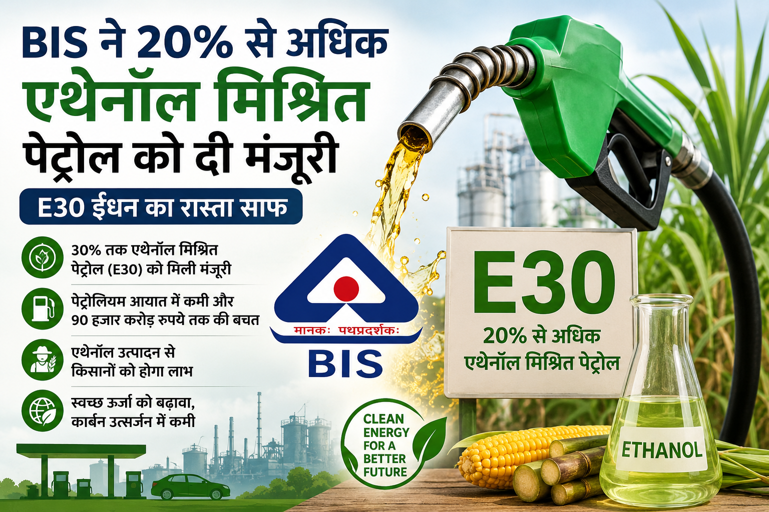 bis-approves-more-than-20-percent-ethanol-blended-petrol-e30-india