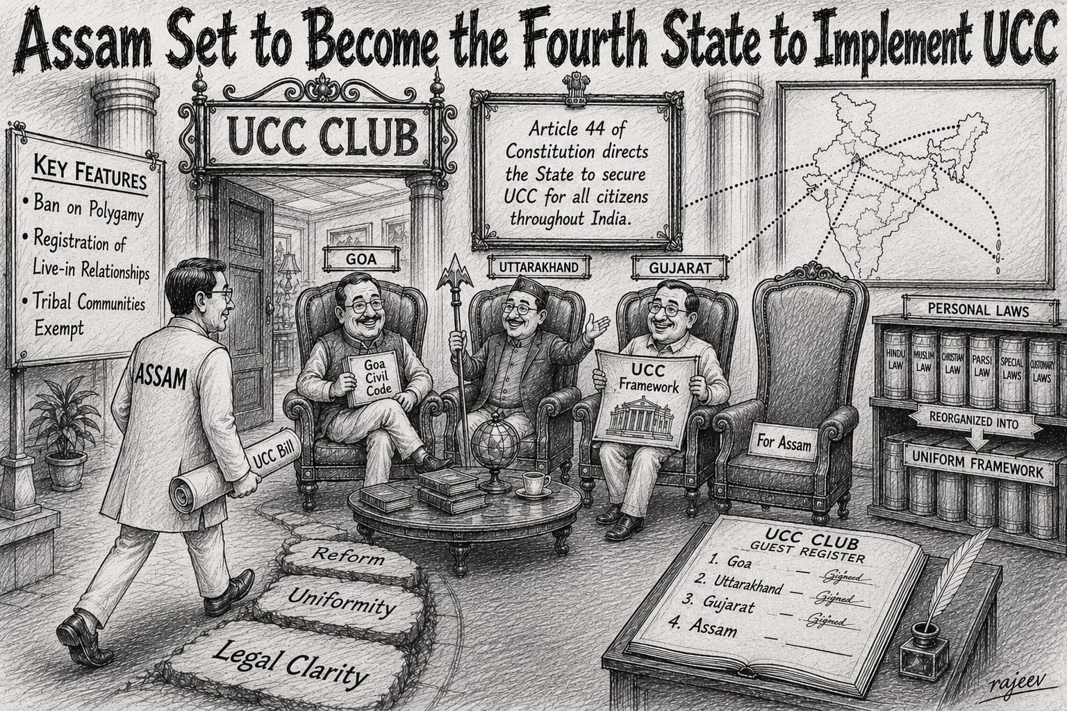 Assam is set to become the third state in India to implement the Uniform Civil Code (UCC)