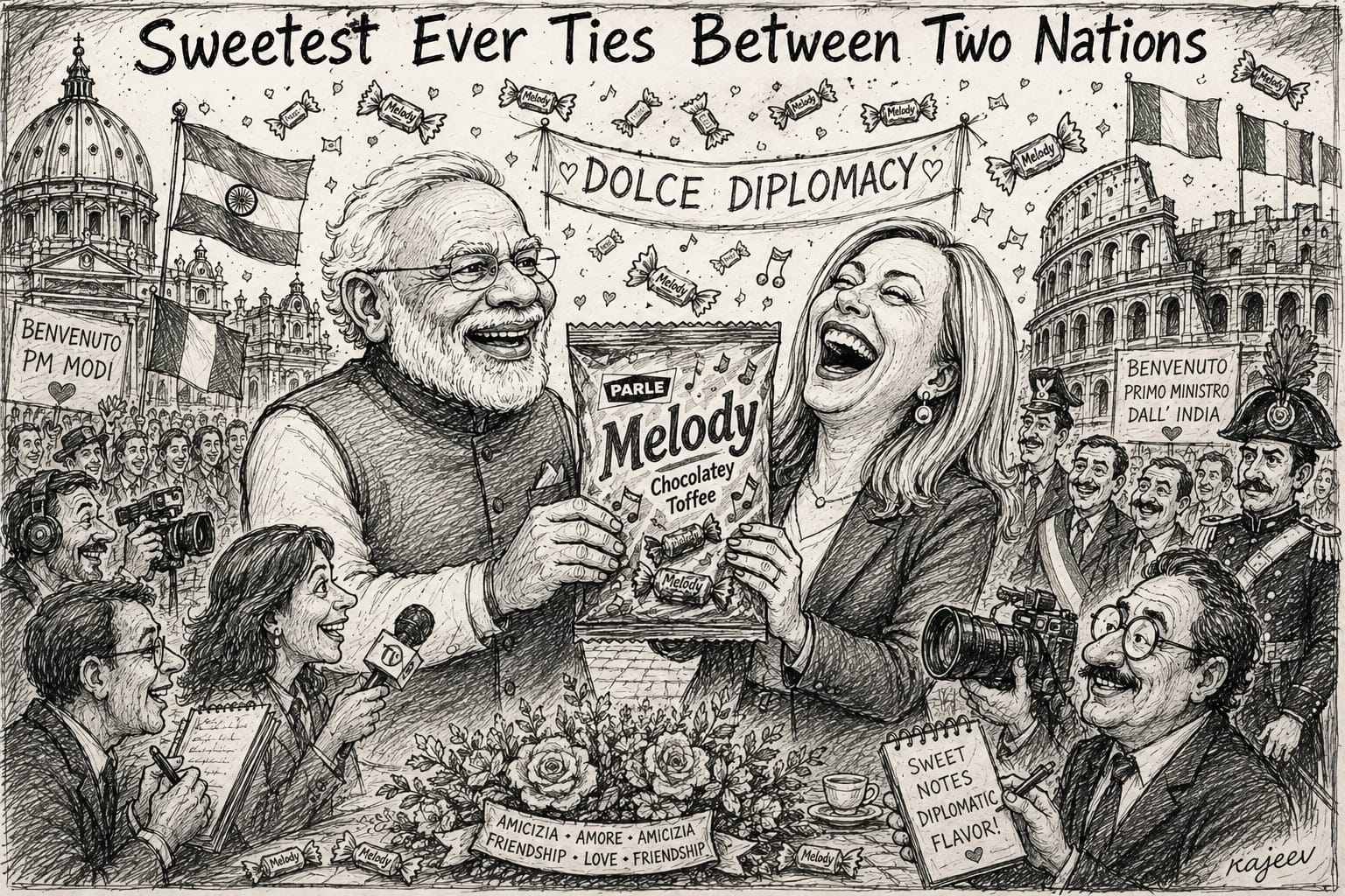 "This cartoon was created by Rajeev."