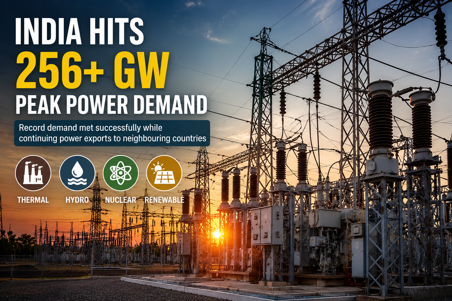 India Peak Electricity Demand 256 GW
